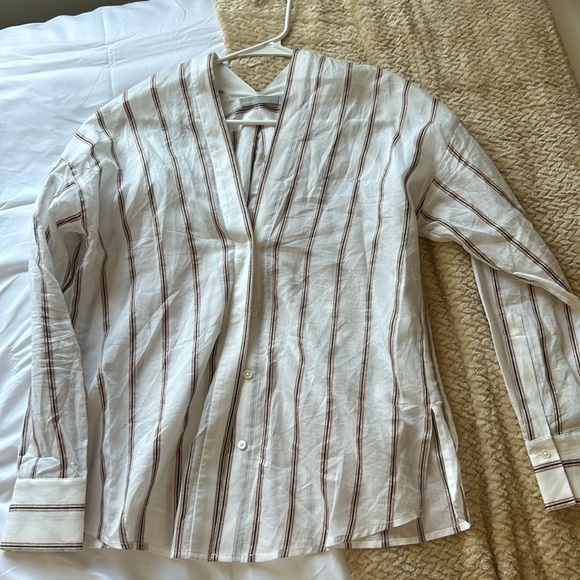 VINCE
TEXTURED STRIPE PULLOVER - OFF
WHITE - Picture 10 of 13